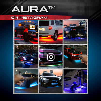 AURA Truck LED Aluminum Underglow Lighting Kit - Wireless Remote Control Full Color Spectrum