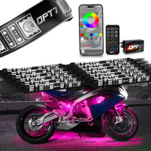 AURA PRO Motorcycle Multi-Color LED Lighting Strip Kit ( 10PC or 14PC ) for Sport Bikes - Bluetooth Enabled APP - Full Color Spectrum
