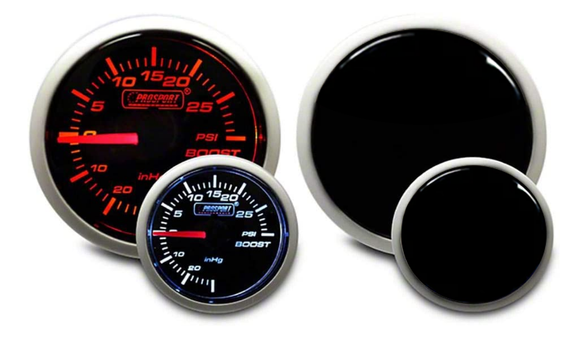 2-1/16" Amber / White Electrical Boost Gauge