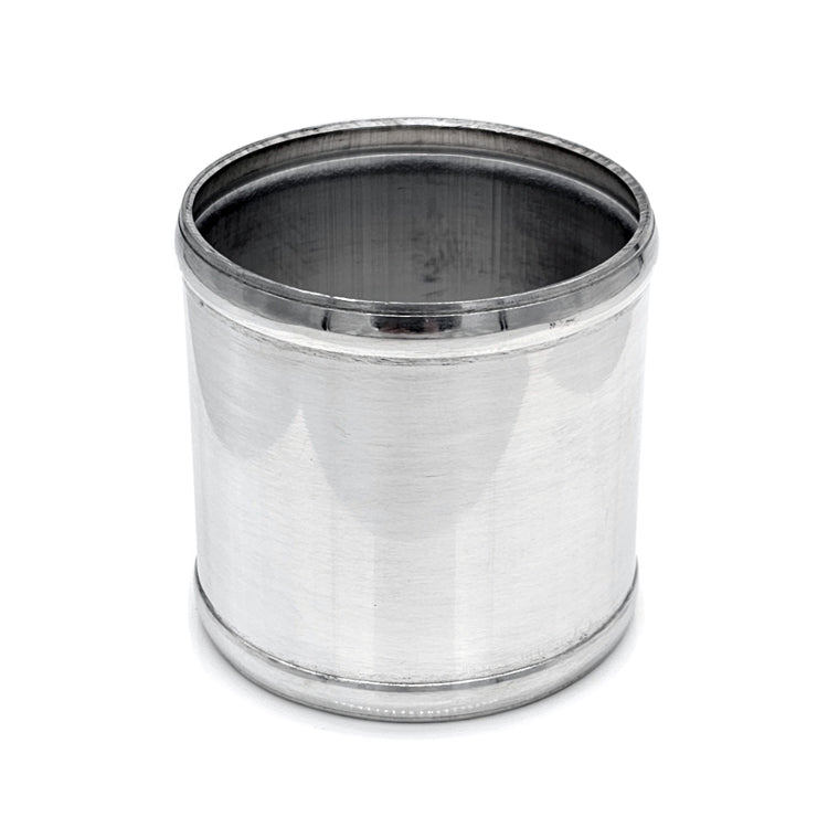 2.500" OD Aluminum Joiner with Bead Rolled Ends - Polished OD - 6061 Aluminum