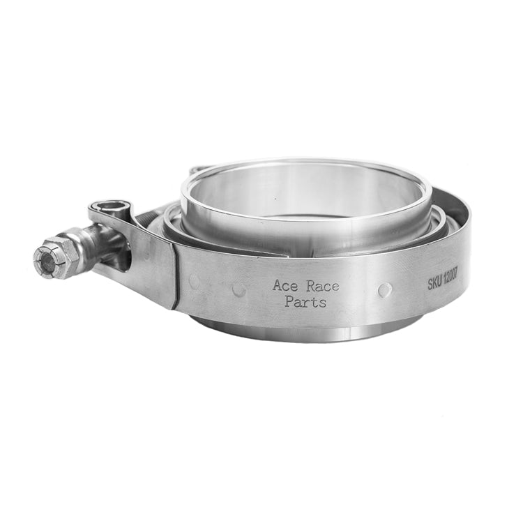 2.500" V-Band Assembly - Aluminum "Male + O-Ring/Female" Flanges, 304 Stainless Clamp