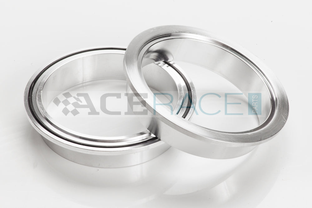 2.000" V-Band Assembly - Aluminum "Male + O-Ring/Female" Flanges, 304 Stainless Clamp