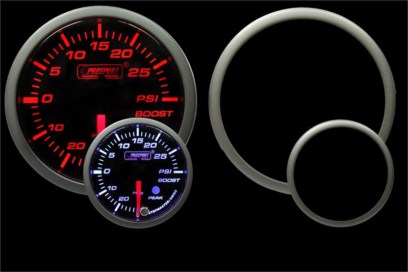 2-3/8" Amber/White Premium Electric Boost gauge