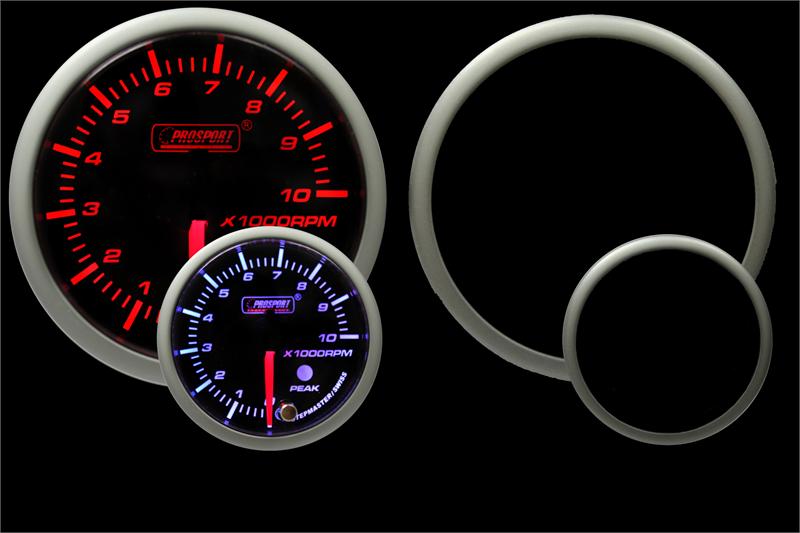 2-1/16" Premium Amber / White Tachometer