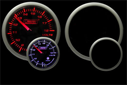 2-1/16" Premium Amber / White Volt Gauge