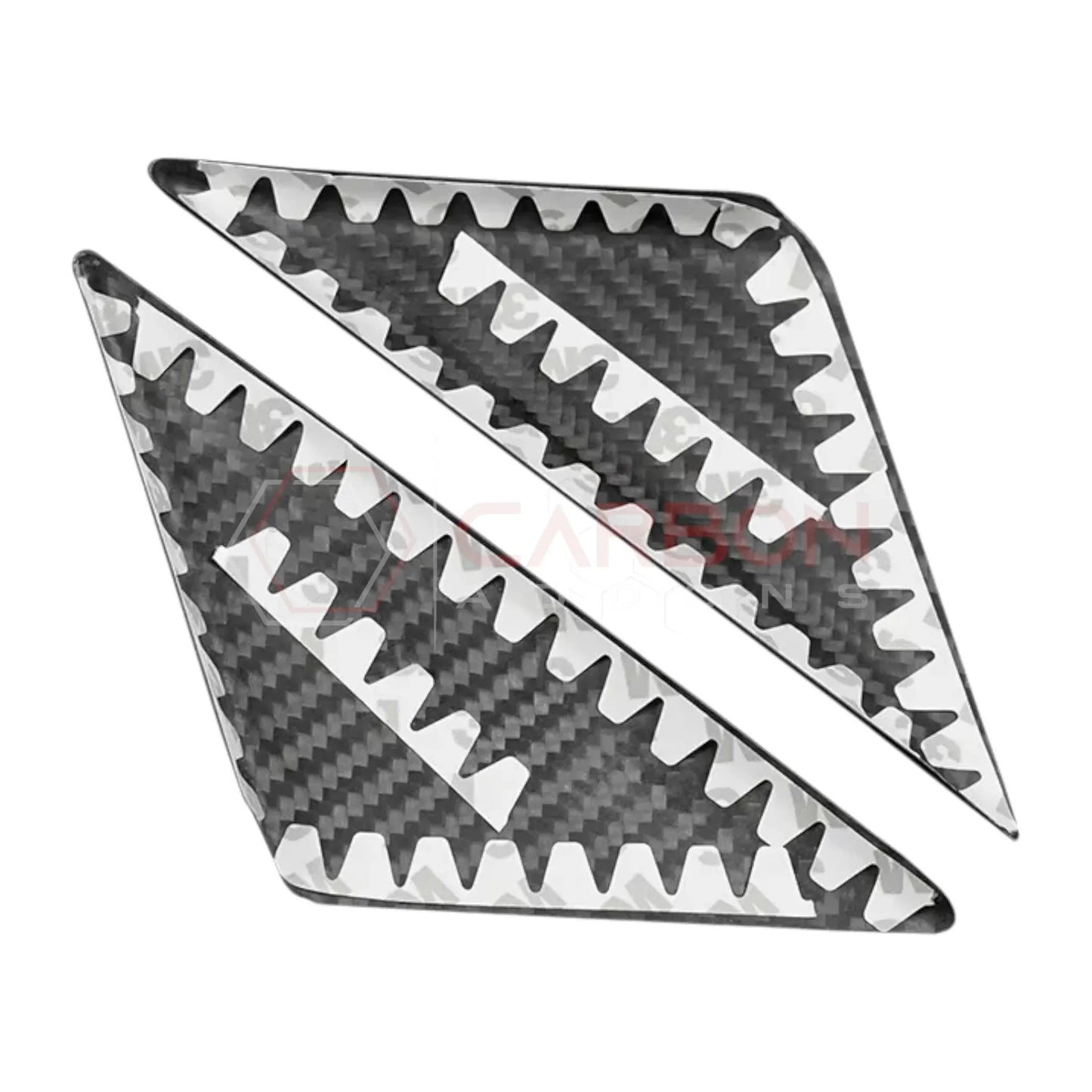 Real Carbon Fiber Exterior A-Pillar Trim Covers for 2024+ Ford Mustang