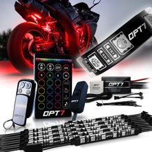 AURA Motorcycle Multi-Color LED Lighting Strip Kit for Sport Bikes Remote Control - Full Color Spectrum