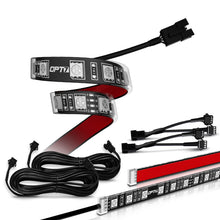AURA LED Expansion Pack - (2) 12-Inch Strips Flat Connector with Splitters & Extensions