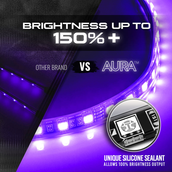 AURA LED Strip with Waterproof Connector With Extension Wire