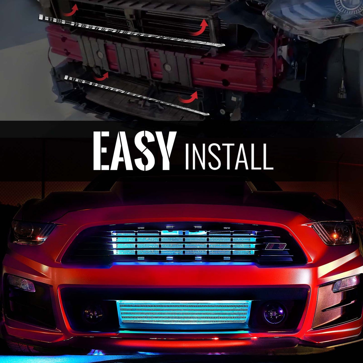 AURA 09-18 Ram Bundle- RGBW Headlights +Interior + Quantum Rock lights + Grille w- Bluetooth