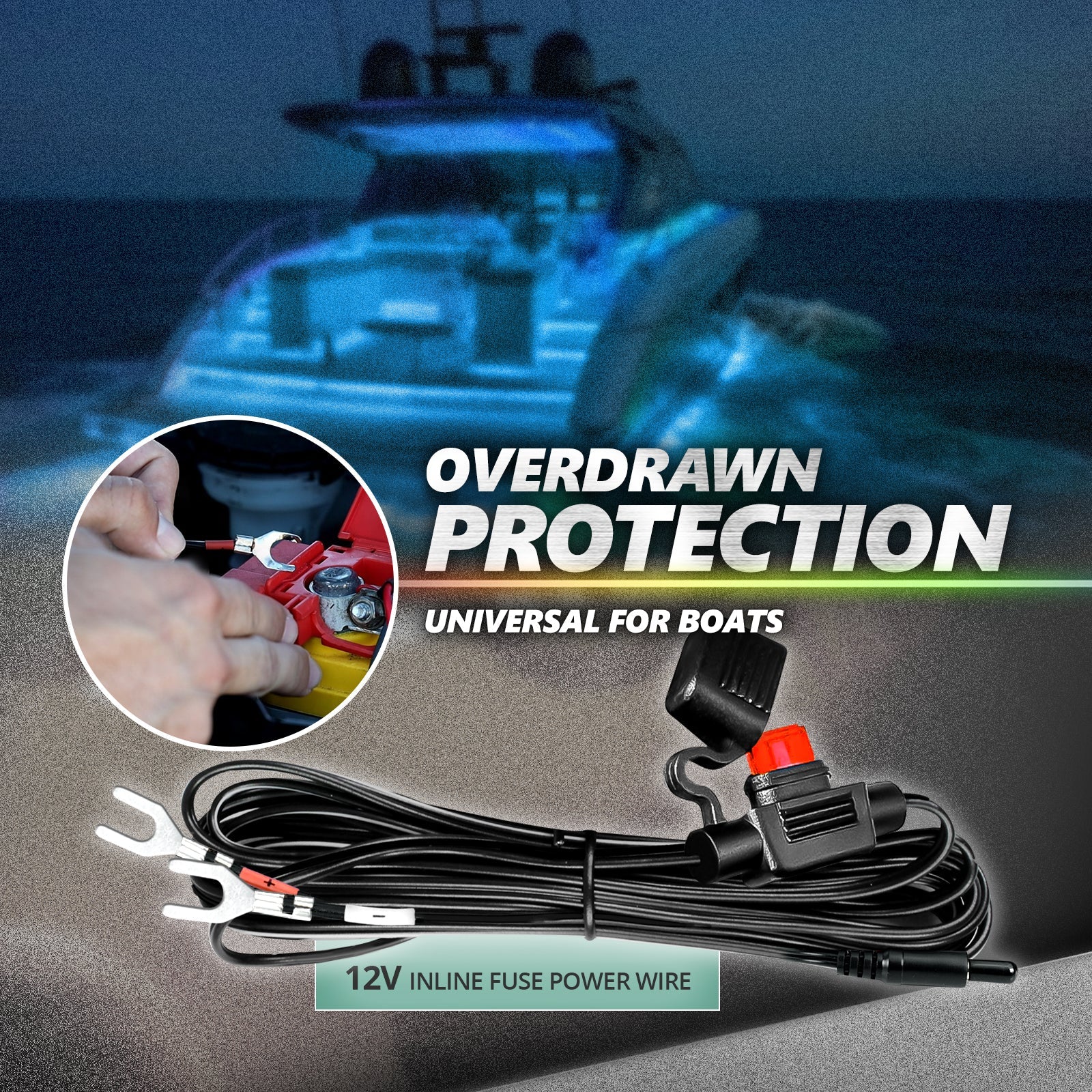 AURA PRO Boat Interior LED Lighting Kit 4 x 48-Inch Multi-Color Strips - Bluetooth Enabled APP Full Color Spectrum