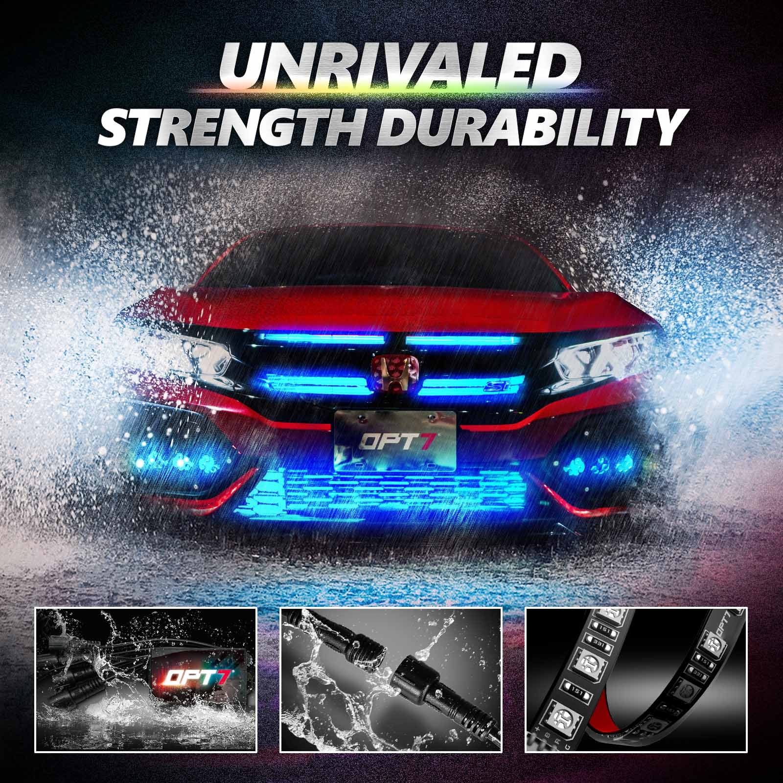 AURA PRO Exterior Pack Bundle ( Wheel Well LED Kit + Grille LED Kit + Underglow LED Kit ) - Bluetooth APP and Remote Controlled