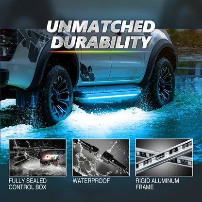 AURA PRO LED Lighting Kit for Truck Bundle (Quantum LED Rocklight + Underglow LED Kit + Sidekick LED Kit ) - Bluetooth APP and Remote Controlled