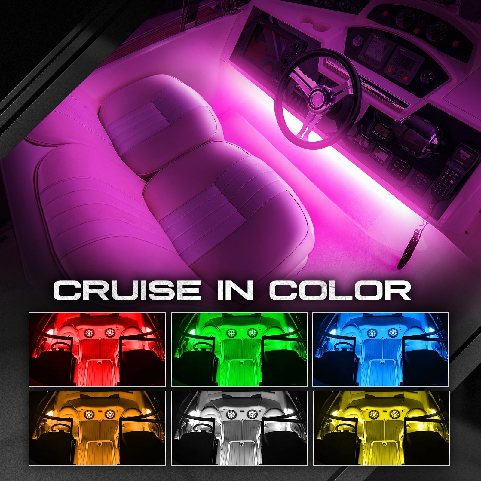 AURA Boat Interior LED Lighting Kit - Remote Control Full Color Spectrum