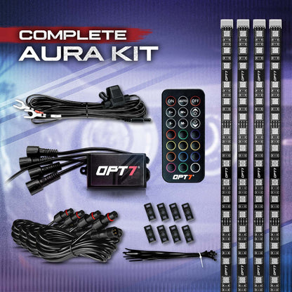 AURA Remote Control Day Time Running Light DRL Halo RGB for Dodge Challenger 08-23 - Install Friendly