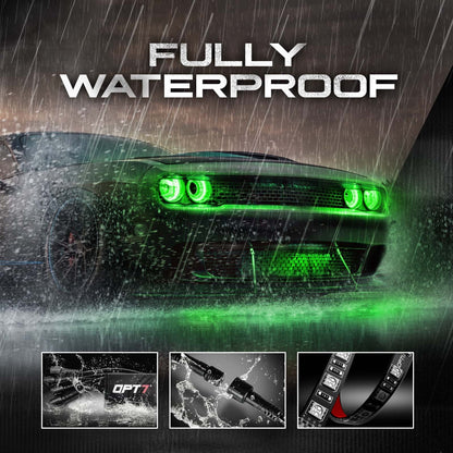 AURA Remote Control Day Time Running Light DRL Halo RGB for Dodge Challenger 08-23 - Install Friendly