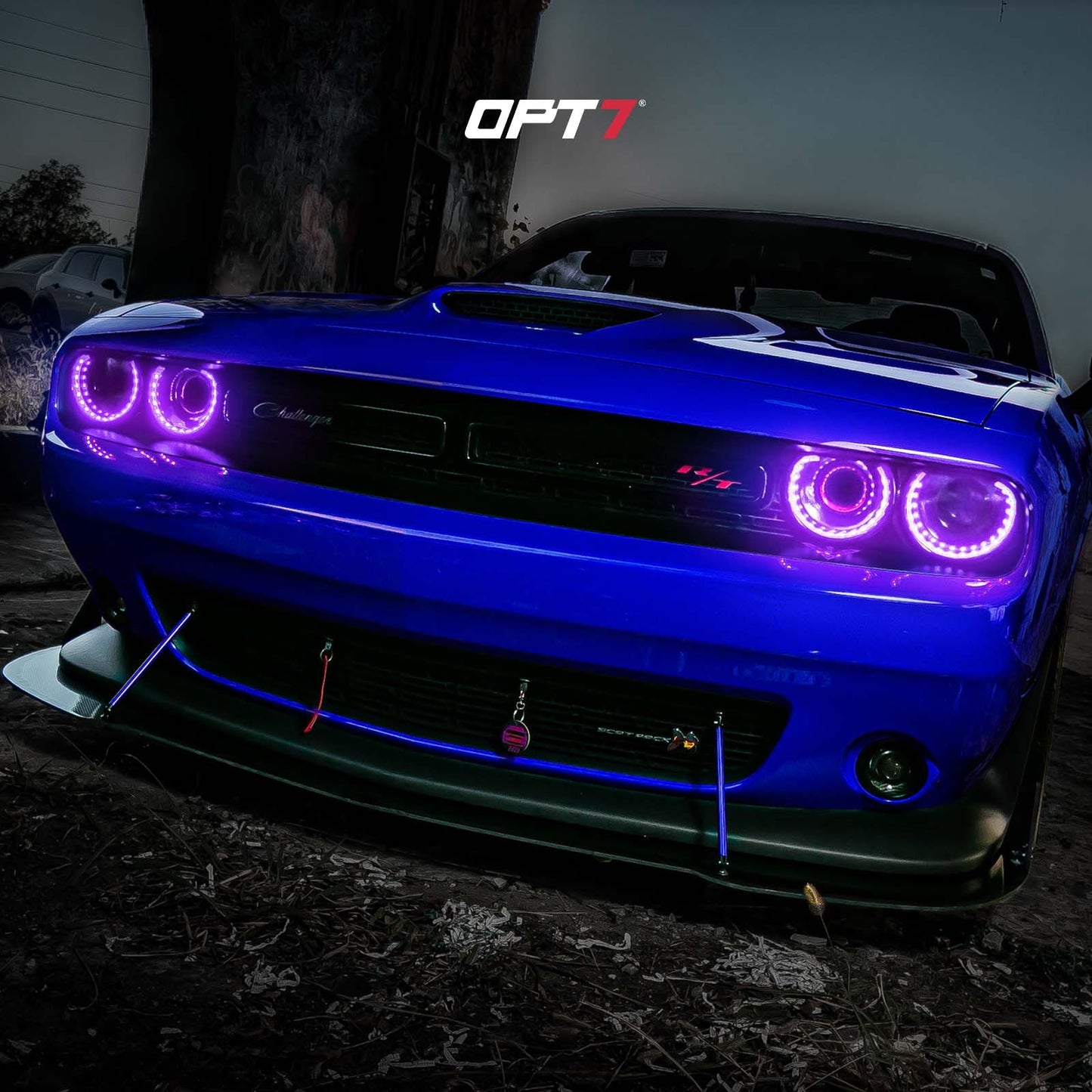 AURA Remote Control Day Time Running Light DRL Halo RGB for Dodge Challenger 08-23 - Install Friendly