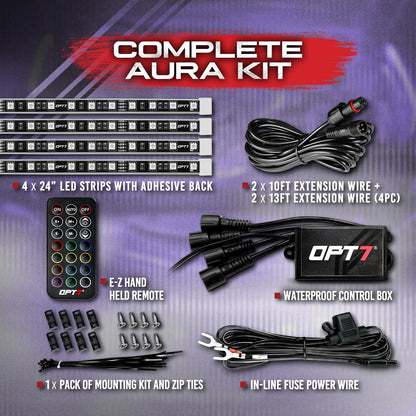 AURA Engine Bay LED Lighting Kit - Remote Control Full Color Spectrum
