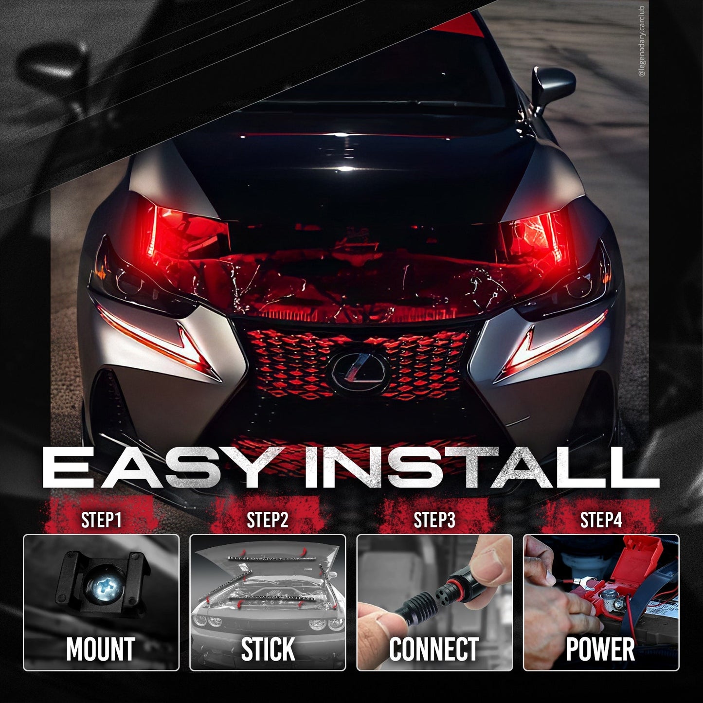 AURA Engine Bay LED Lighting Kit - Remote Control Full Color Spectrum