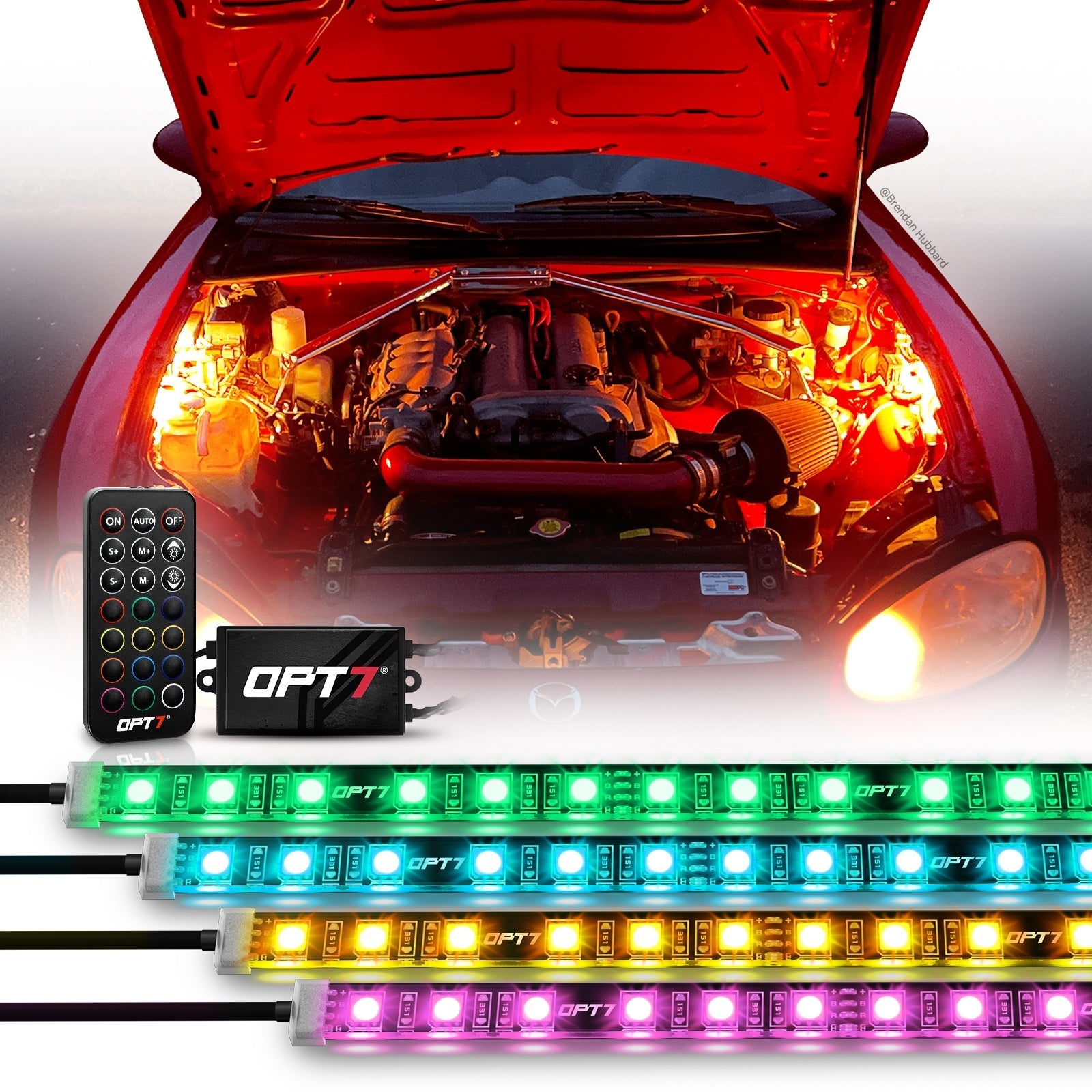 AURA Engine Bay LED Lighting Kit - Remote Control Full Color Spectrum