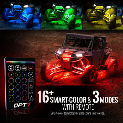 AURA ATV-UTV Underbody Glow LED Lighting Kit Remote Control - Full Color Spectrum