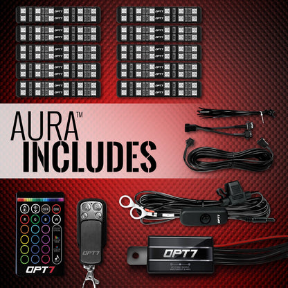 AURA ATV-UTV Underbody Glow LED Lighting Kit Remote Control - Full Color Spectrum