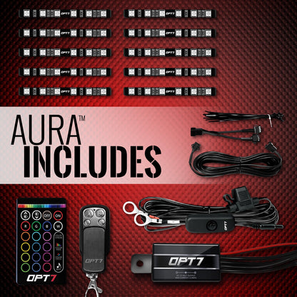 AURA ATV-UTV Underbody Glow LED Lighting Kit Remote Control - Full Color Spectrum