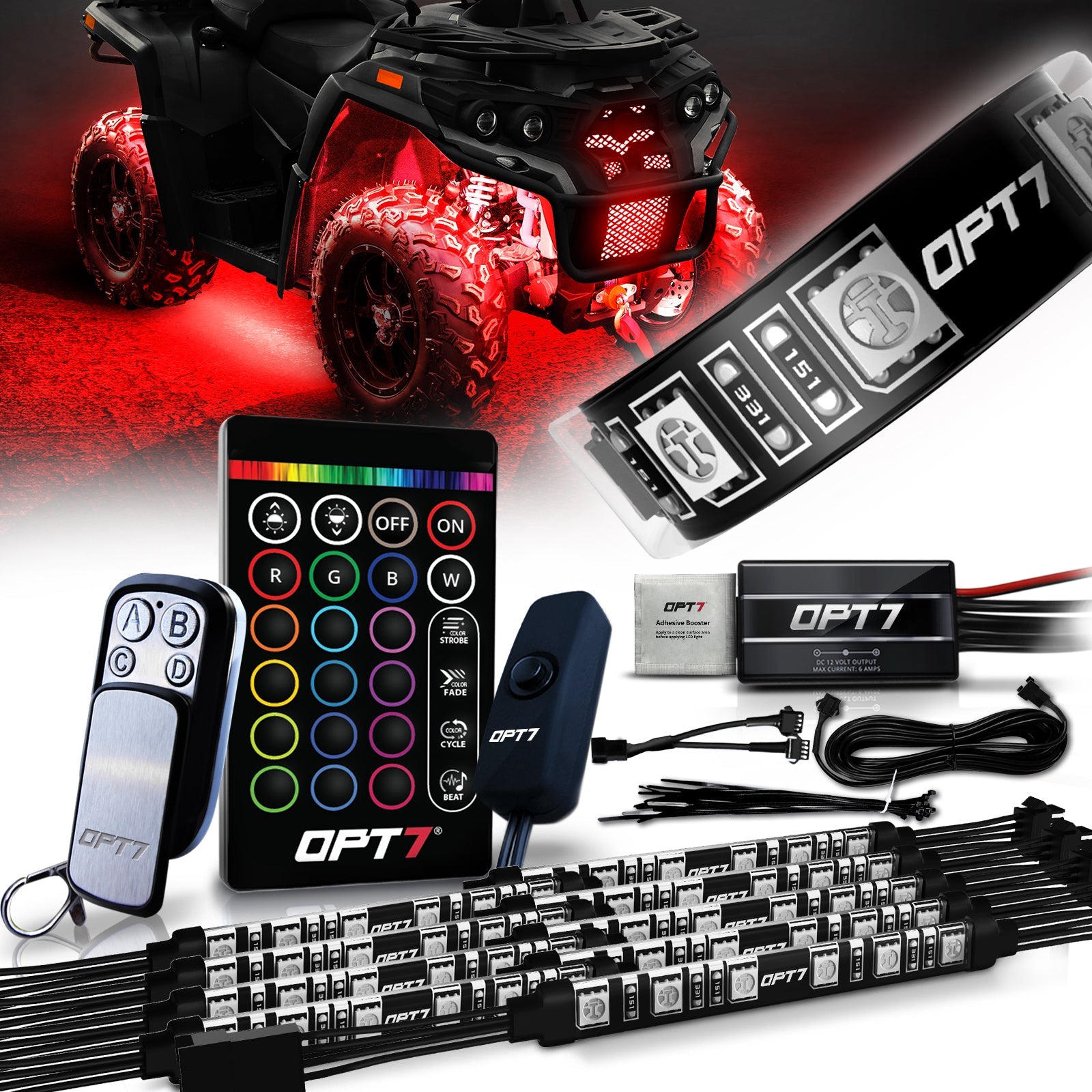 AURA ATV-UTV Underbody Glow LED Lighting Kit Remote Control - Full Color Spectrum