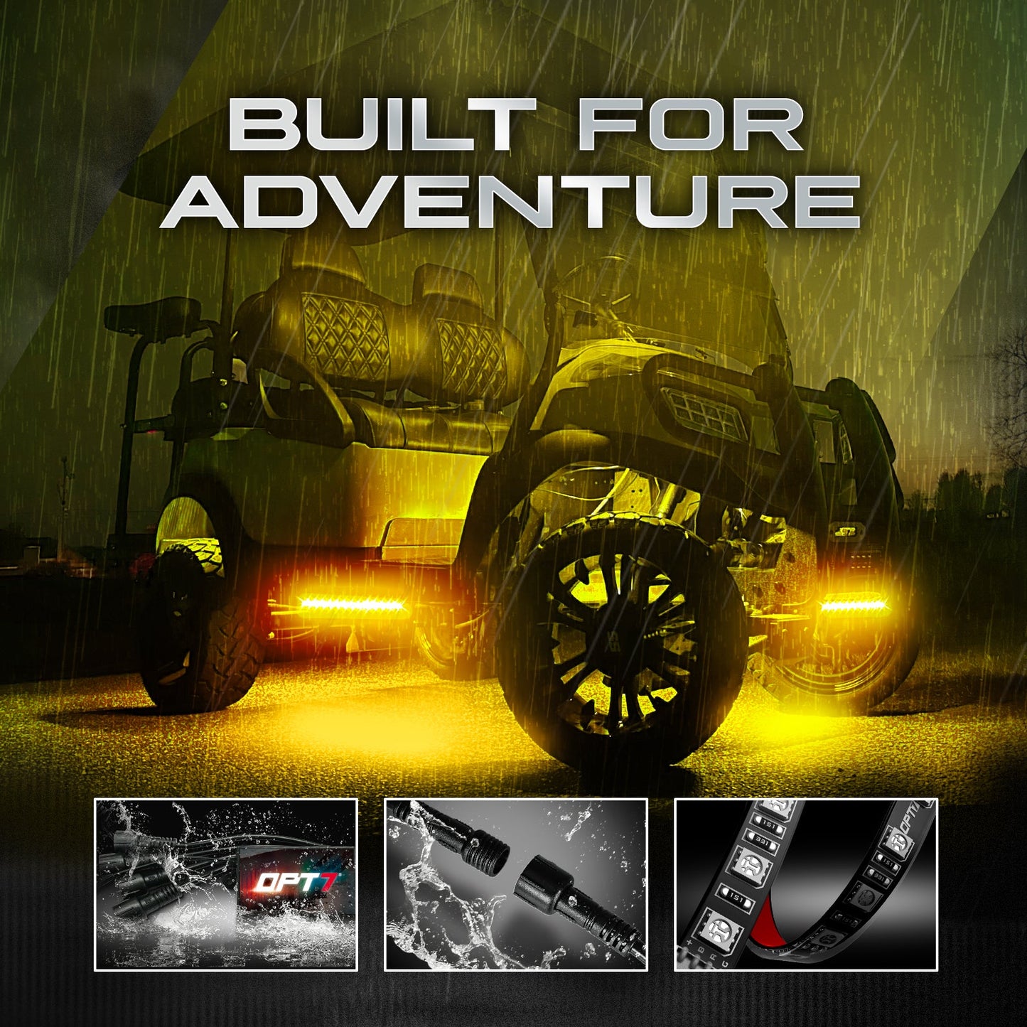 AURA PRO Golf Cart Underbody Glow LED Lighting Kit - Bluetooth Enabled APP - Full Color Spectrum