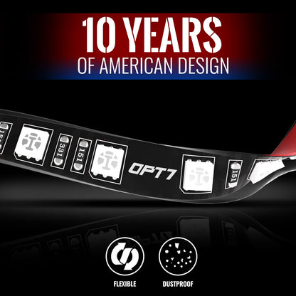 AURA Motorcycle Multi-Color LED Lighting Strip Kit for Cruisers Remote Control - Full Color Spectrum