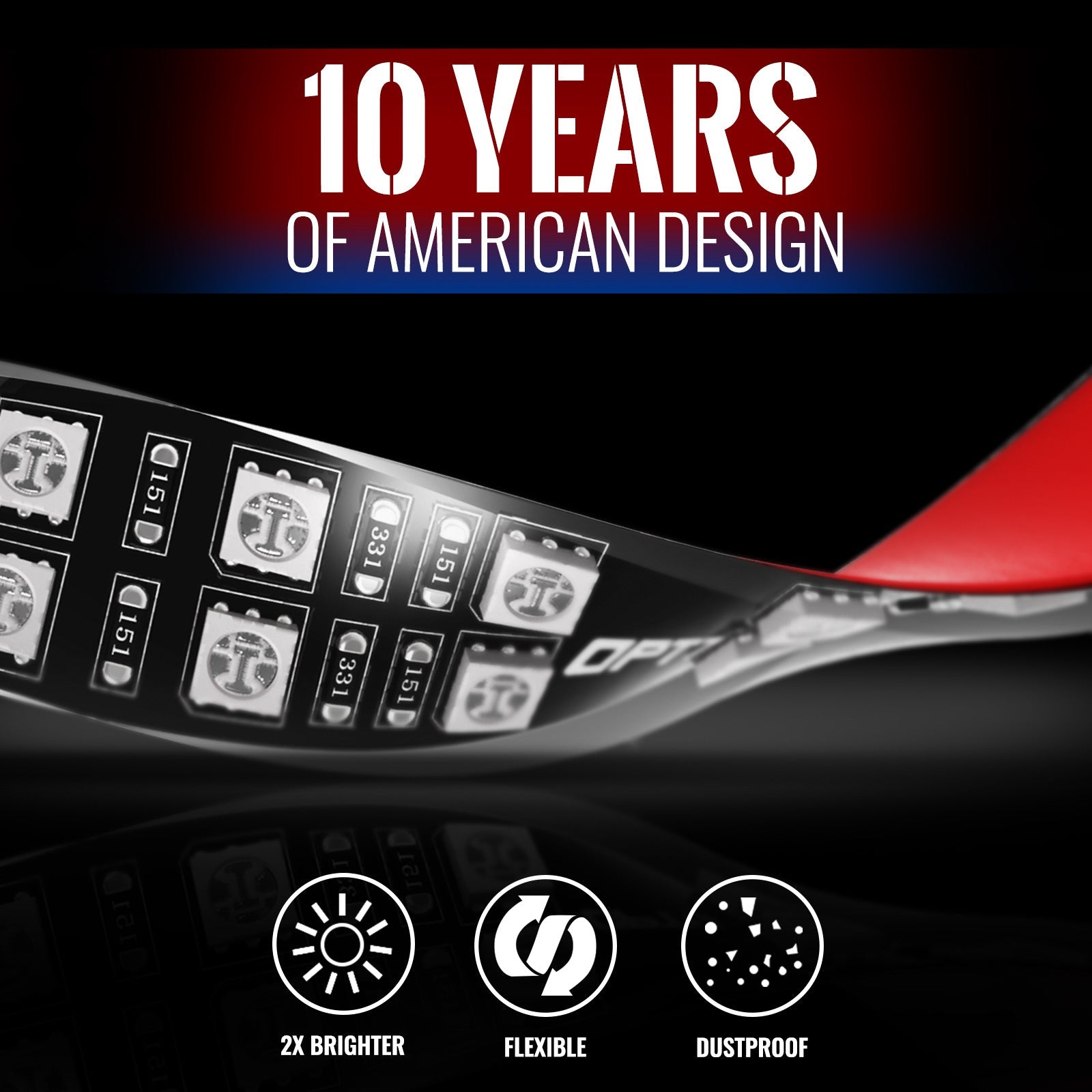 AURA Motorcycle Multi-Color LED Lighting Strip Kit for Cruisers Remote Control - Full Color Spectrum