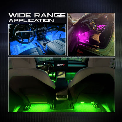 AURA LED Double Row Interior Ambient Lighting Kit - Remote Control Full Color Spectrum