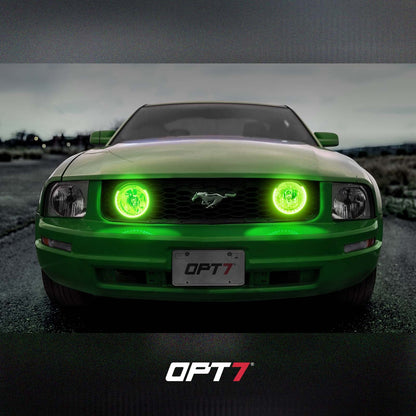 AURA Remote Control Day Time Running Light DRL Halo RGB for Ford Mustang 2005-2014 - Install Friendly