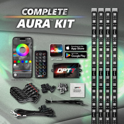 AURA PRO Bluetooth Day Time Running Light DRL Halo RGB for Ford Mustang 2005-2014 - Install Friendly