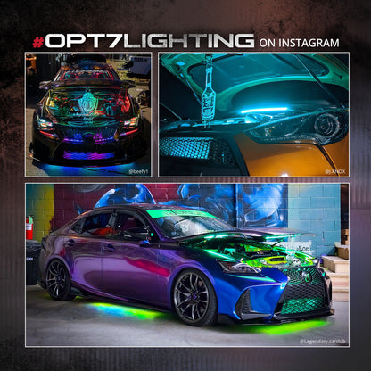 AURA PRO Engine Bay LED Lighting Kit ( 4 x 12-Inch or 4 x 24-Inch) - Bluetooth Enabled APP Full Color Spectrum