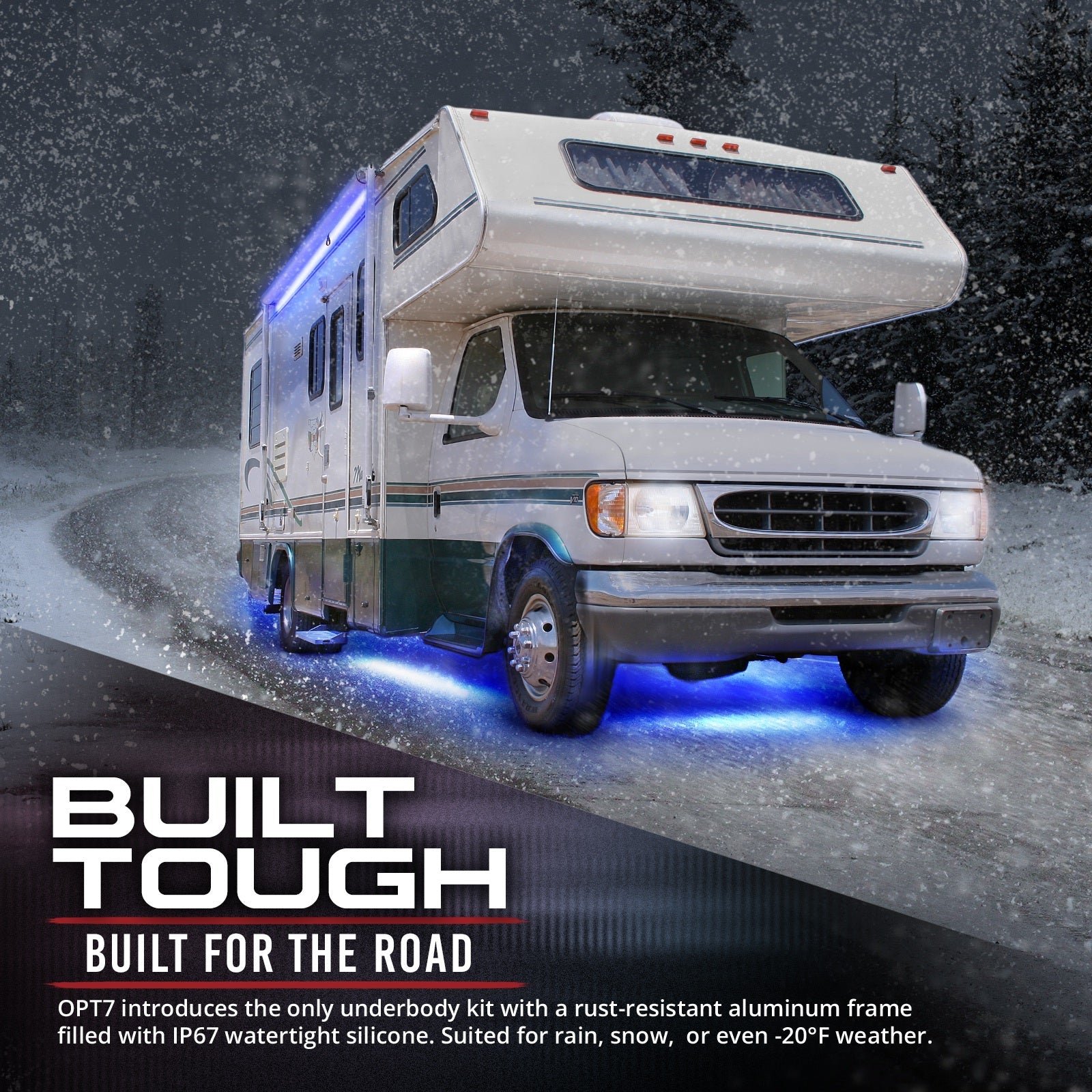 AURA RV LED Aluminum Underglow Lighting Kit - Wireless Remote Control Full Color Spectrum