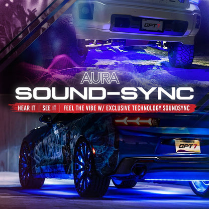 AURA Truck LED Aluminum Underglow Lighting Kit - Wireless Remote Control Full Color Spectrum