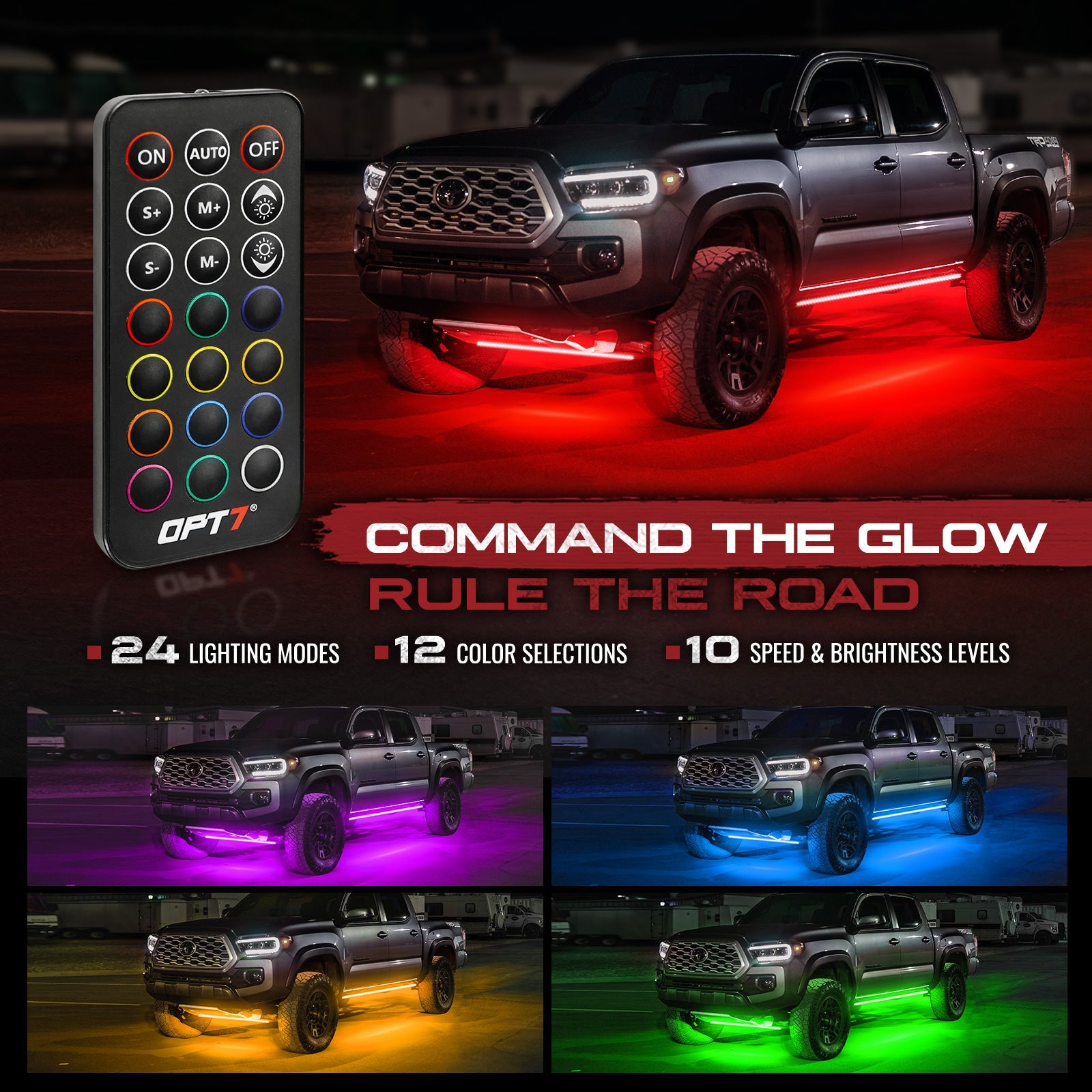AURA Class B & B+ RV Camper LED Aluminum Underglow Lighting Kit - Wireless Remote Control Full Color Spectrum