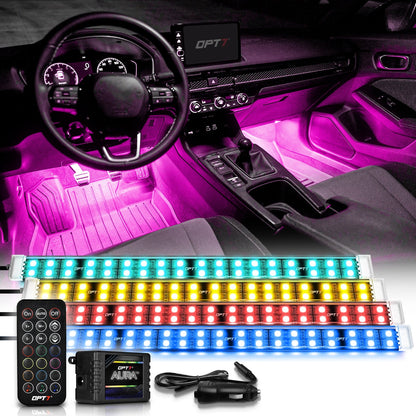 AURA LED Double Row Interior Ambient Lighting Kit - Remote Control Full Color Spectrum