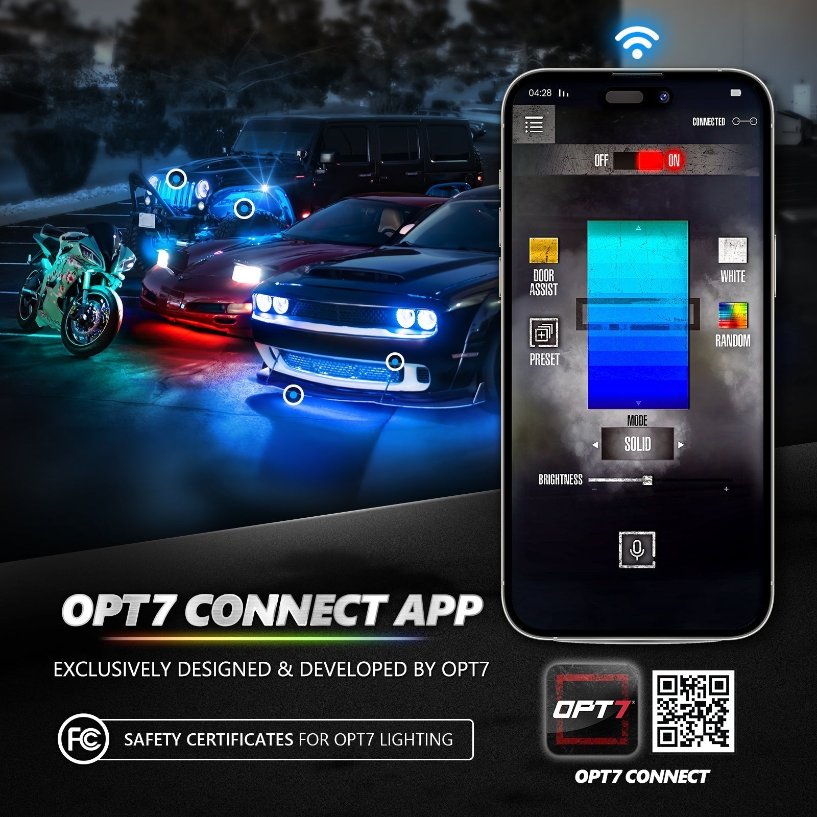 AURA Exterior Pack Bundle (Grille LED Kit - Bluetooth Enabled APP + DreamColor Underglow LED Kit + Photon RGB Rock Light Kit)