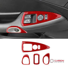 [4pcs] Real Carbon Fiber Window & Door Switch Trim Overlay | C6 2005-2013 Corvette