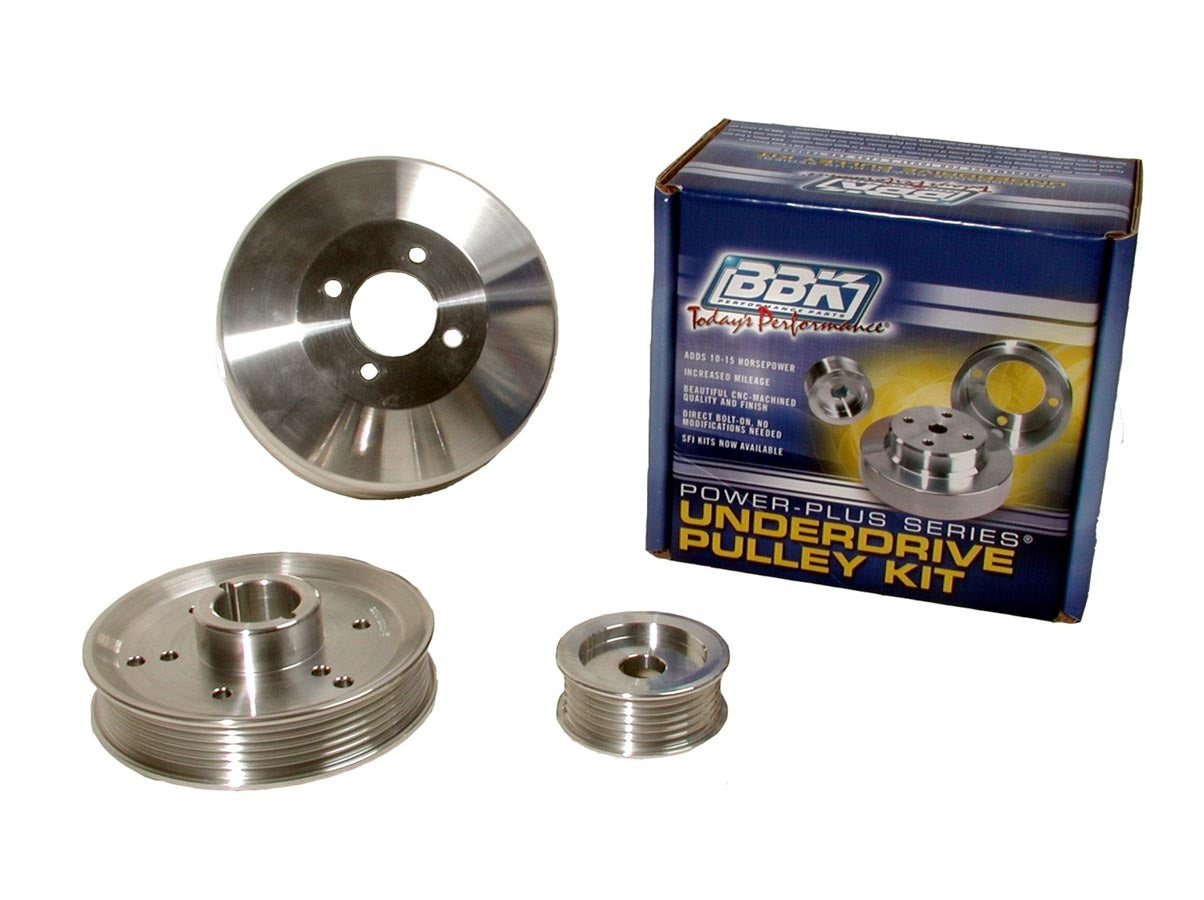 BBK Performance Parts - 3pc. Aluminum Pulley Kit - 96-01 GT/Cobra 4.6L