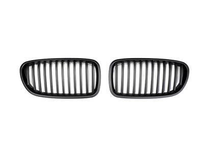 AutoTecknic Stealth Black Front Grille Set - BMW F10 Sedan | F11 Wagon | 5-Series