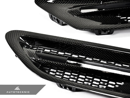 AutoTecknic Replacement Carbon Fiber Fender Vents - BMW F10 M5