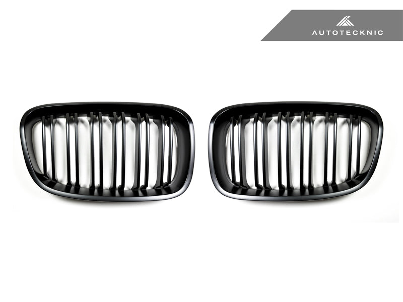 AutoTecknic Dual-Slats Stealth Black Front Grille Set - F20 1-Series