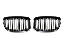 AutoTecknic Dual-Slats Stealth Black Front Grille Set - BMW F20 1-Series