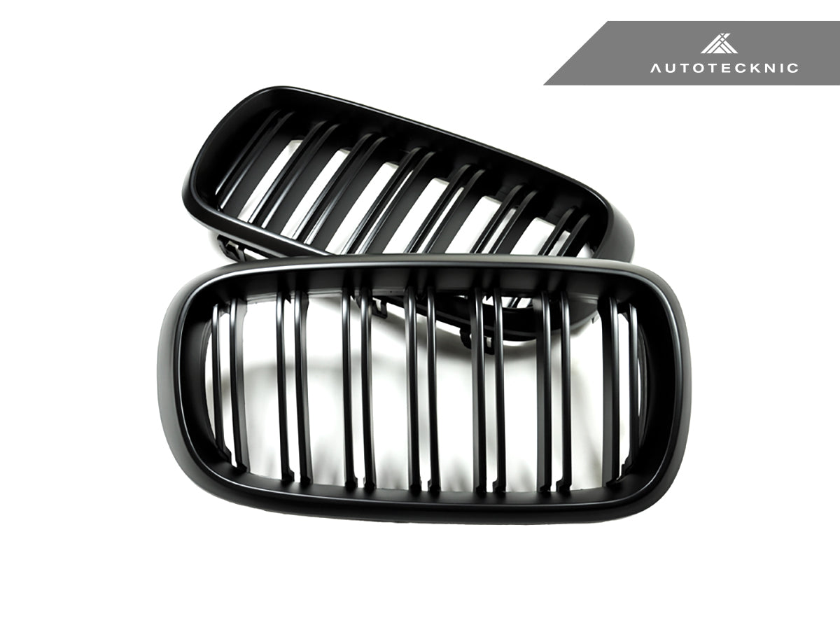 AutoTecknic Dual-Slats Stealth Black Front Grille Set - F15 X5 | F85 X5M & F16 X6 | F86 X6M