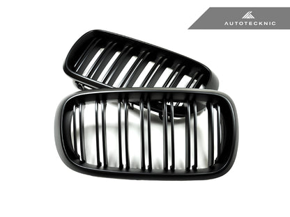 AutoTecknic Dual-Slats Stealth Black Front Grille Set - F15 X5 | F85 X5M & F16 X6 | F86 X6M