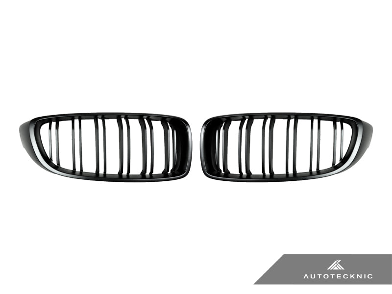 AutoTecknic Dual-Slats Stealth Black Front Grille Set - F32/ F36 4-Series | F80 M3 | F82 M4