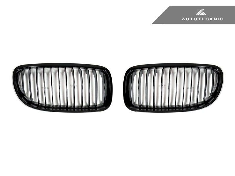 AutoTecknic Gloss Black Front Grille Set - E90/ E91 3-Series LCI